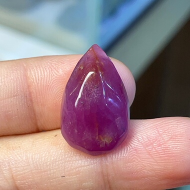 天然红宝石裸石吊坠冰飘幻彩多姿裸石无烧13.3*21.5*8.2mm23.40ct