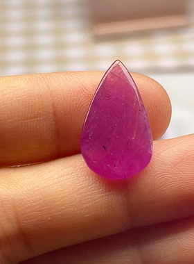 天然无烧无注胶无填充红宝石裸石戒面镶嵌吊坠无烧真本色一物一证