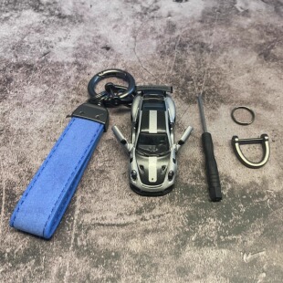 正版 授权保时捷911玩具车钥匙扣合金车模创意收藏汽车模型车挂件