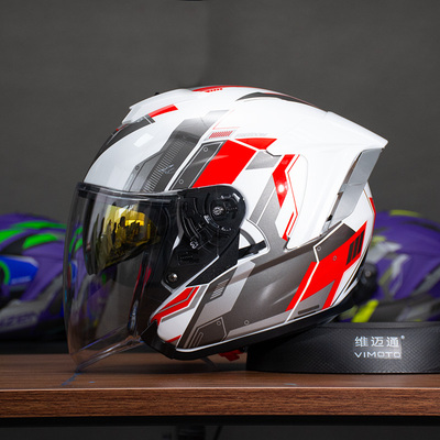 RSV四分之三头盔男摩托车半盔3/4电动车夏季3C认证四季安全头盔