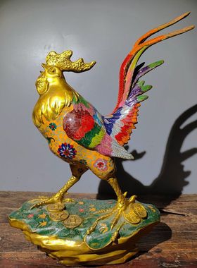 黄铜招财中式客厅生肖鸡