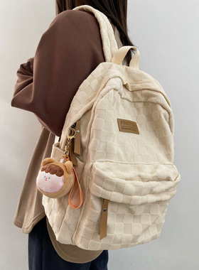 书包女高中生小众设计感ins风韩版双肩包少女森系大学生双肩背包