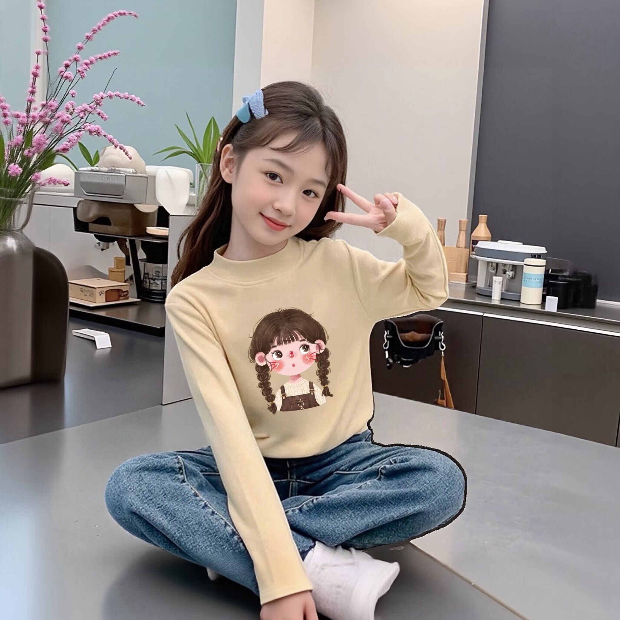 女童德绒打底衫秋冬装2025新款女大童保暖上衣男童半高领内搭T恤,童装/婴儿装/亲子装,T恤,淘宝优惠券,粉丝福利购,淘宝优惠卷