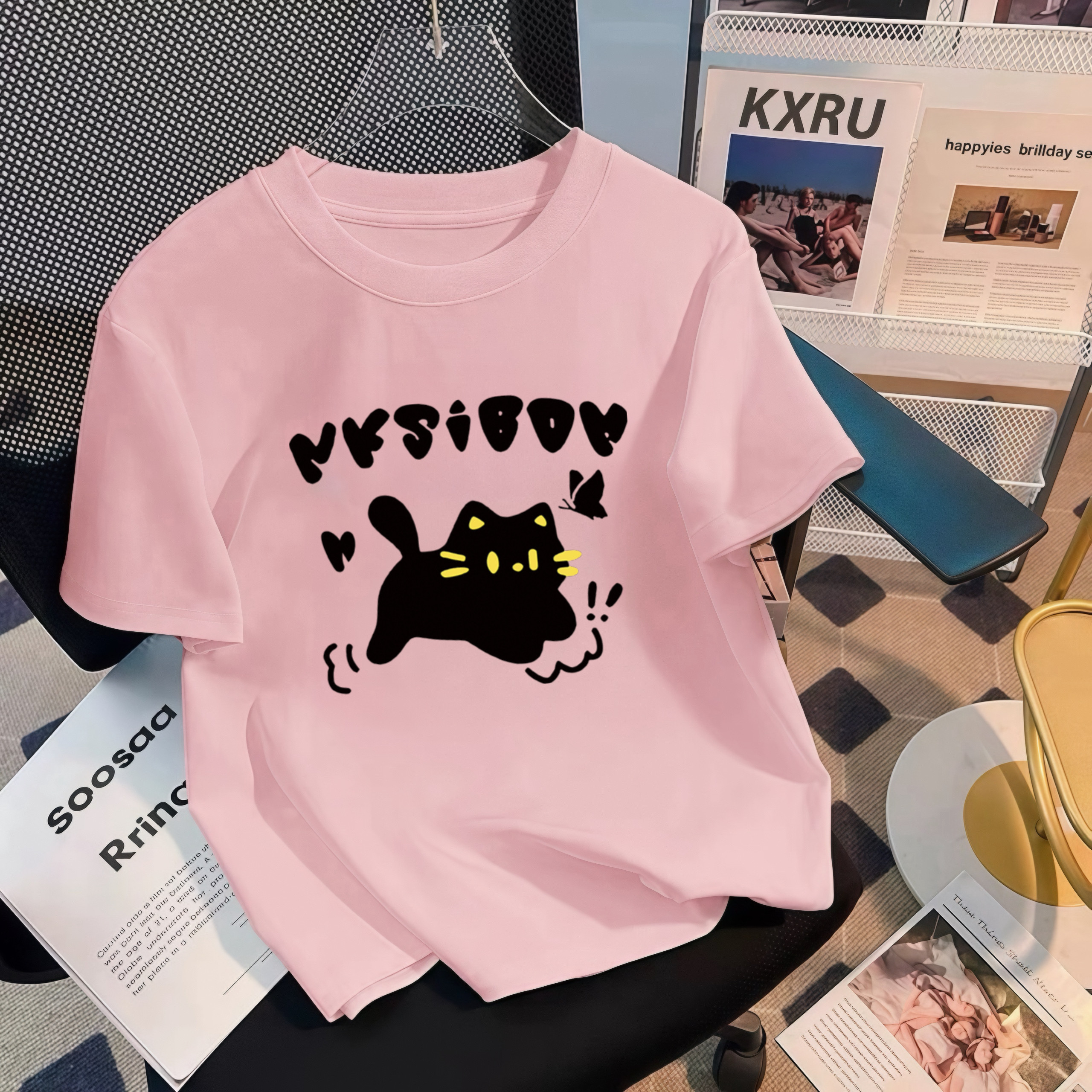 儿童夏季纯棉韩版拼色中小童卡通圆领印花短袖T恤男女宝宝上衣衫t