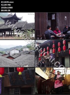 江油青林口古镇山村农村老人生活豆腐庄农家乐高清实拍视频素材