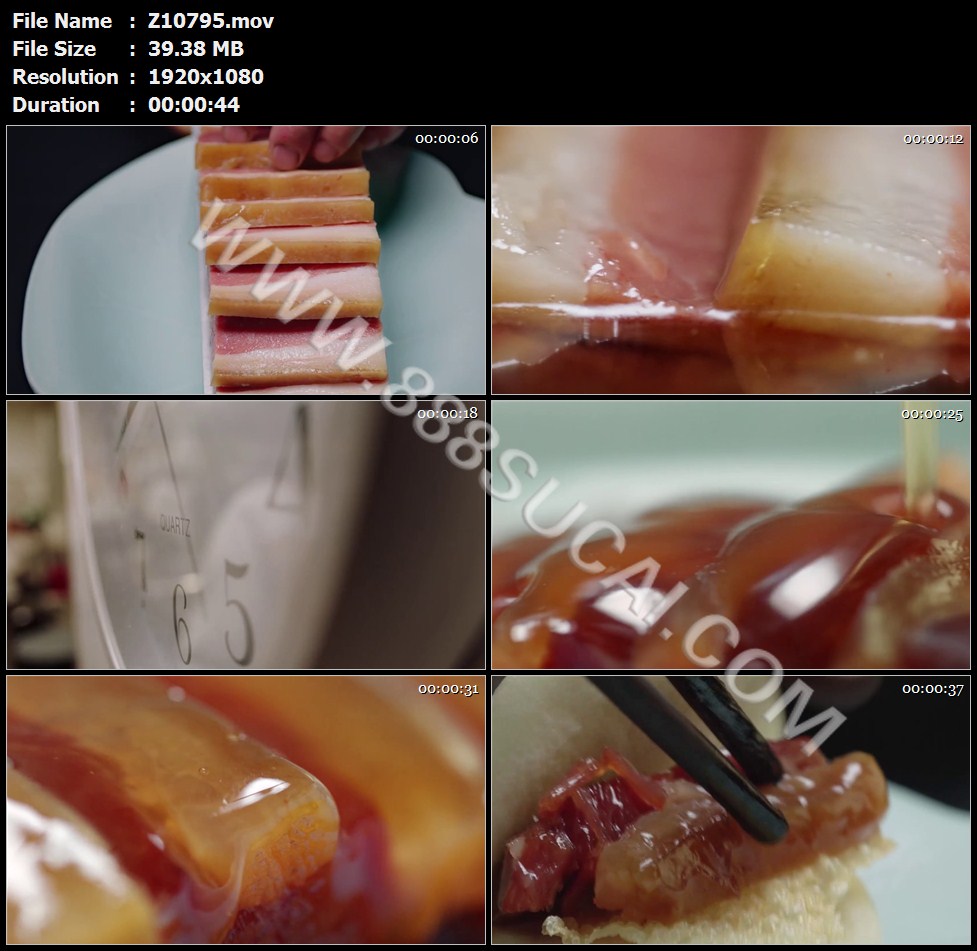 厨师制作腊肉美食富贵双方高清实拍视频素材