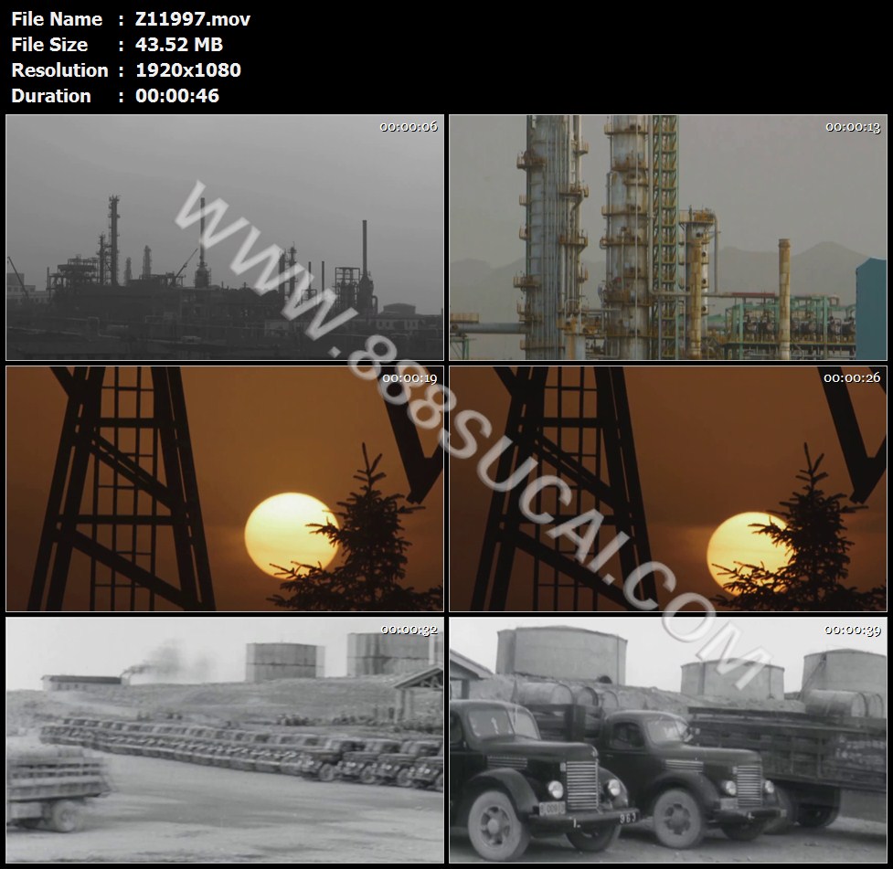 油田炼油厂空境建国初期油罐罐区汽车运送石油高清实拍视频素材