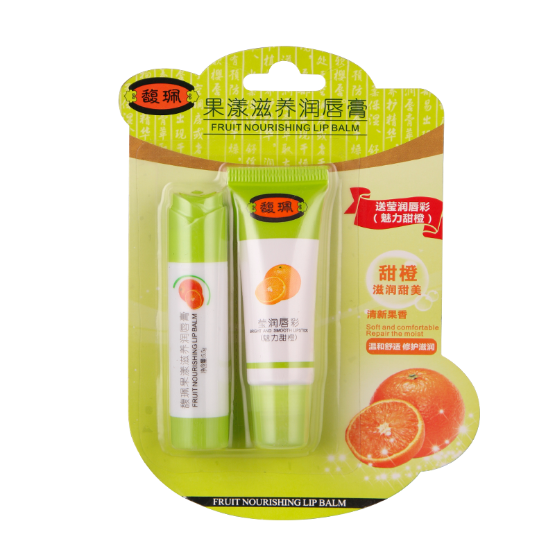 馥珮果漾保湿润唇膏 甜橙莹润唇彩 补水滋润防干裂男女士学生