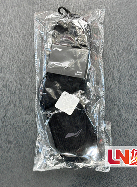 李宁运动袜 2025春季新款男女同款透气舒适跑步训练中筒袜AWTV005