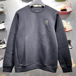 健身系列男子时尚 新款 保暖套头无帽卫衣AWDU575 2024冬季 李宁卫衣