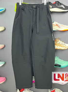 李宁速干裤 2025冬季新品女直筒加绒保暖反光防泼水运动裤AYKV606