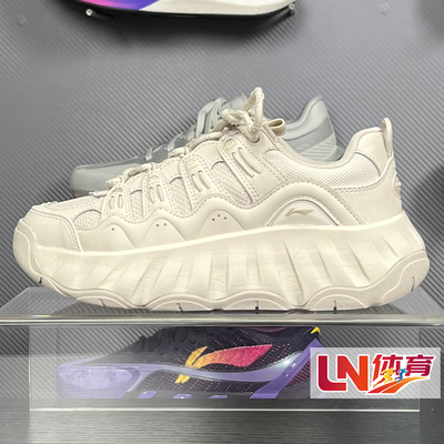 李宁休闲鞋 2026春季新品曲奇鞋女减震轻质回弹经典运动鞋AGCW028