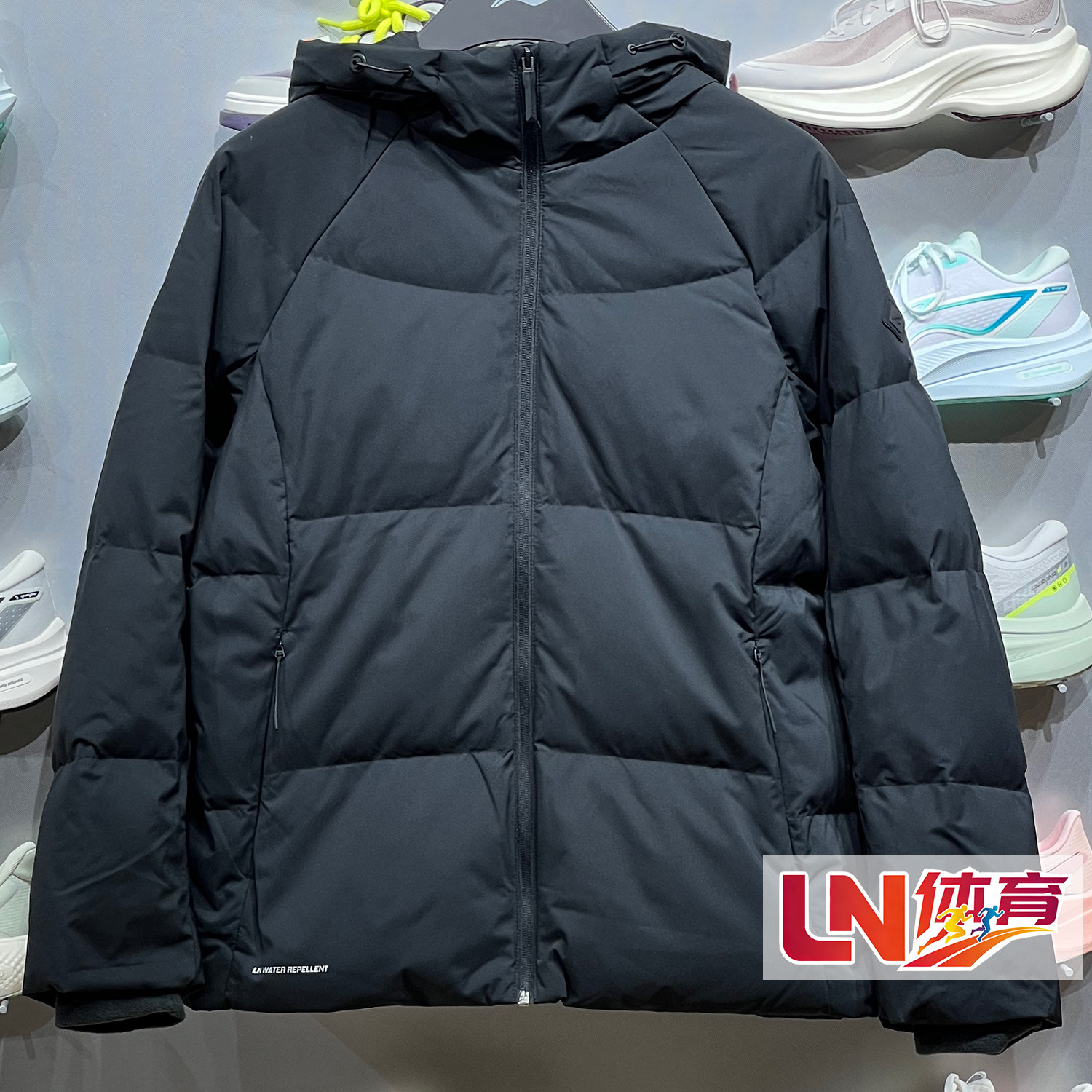 李宁2026冬季新品女子防泼水抗静电鸭绒健身运动短羽绒服AYMW240