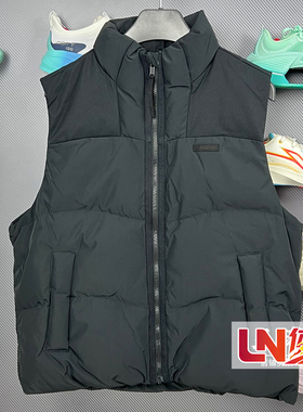 李宁马甲2025冬季新品BADFIVE男子防泼水宽松鸭绒羽绒马甲AMRV029