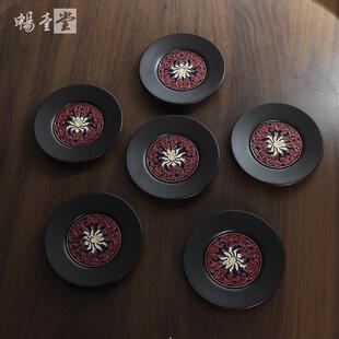 电木杯垫茶托实木杯托茶道功夫茶杯垫子隔热垫防烫茶具配件