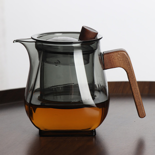 电陶炉煮茶器木柄玻璃煮茶壶小型电热茶炉套装白茶花茶家用烧水壶