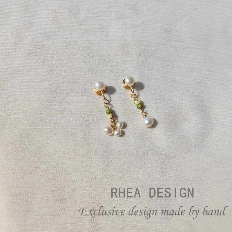 独特设计复古天然玛瑙蚊香盘耳夹无耳洞气质文艺范高级感珍珠耳环