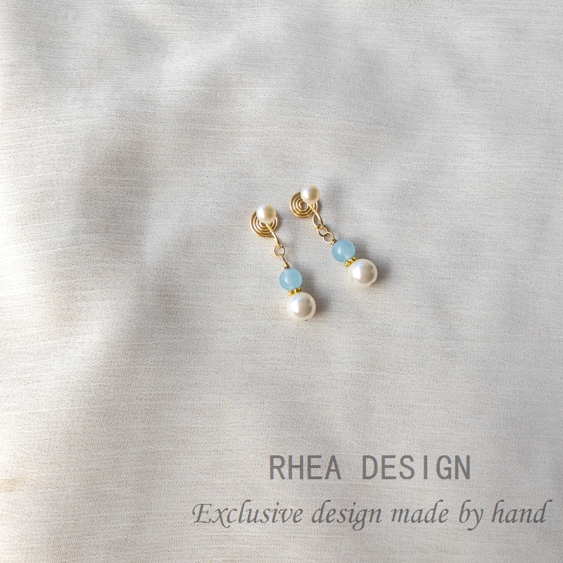 清冷感耳饰 天然玛瑙珍珠耳夹女无耳洞精致小耳钉高级感