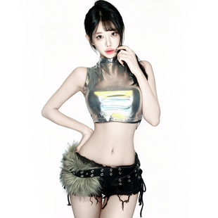 夜场酒吧DS演出服女DJ领舞chic性感bgo点舞爵士舞辣妹时尚套装