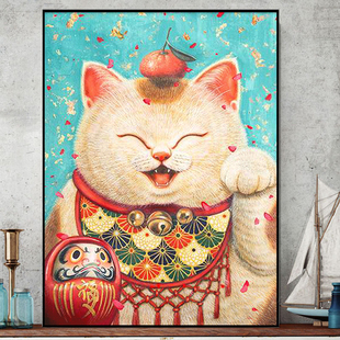 5d点钻十字绣满钻新款2025卡通招财猫钻石画客厅卧室小幅手工贴画