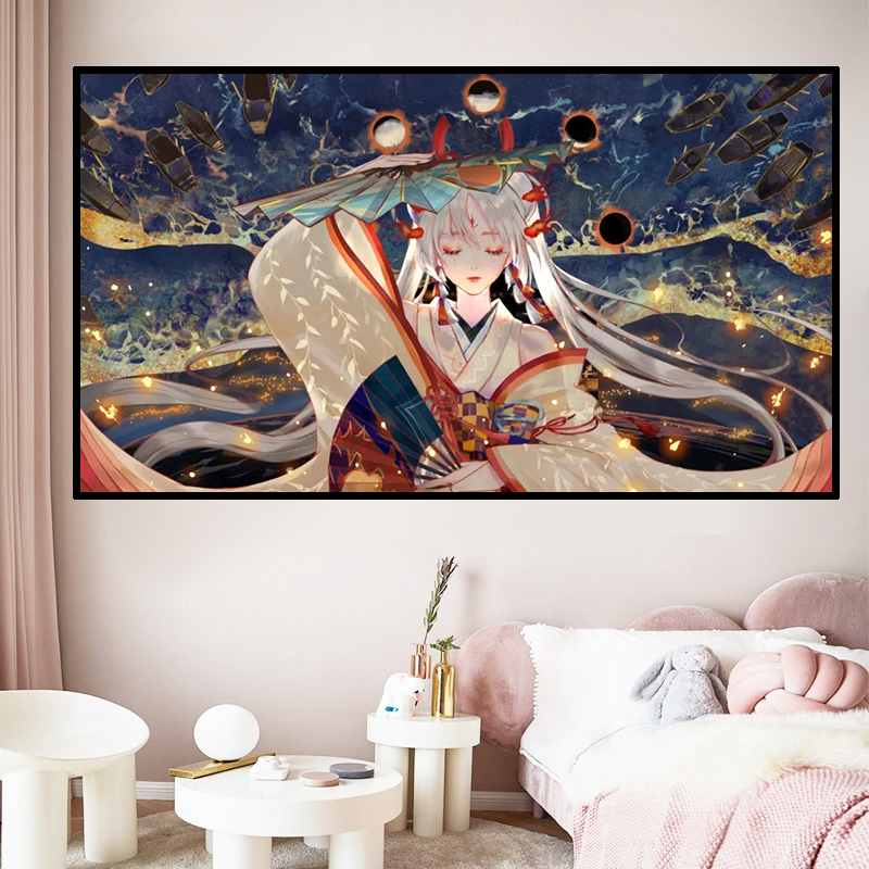 古风人物5d钻石画不知火女孩满钻