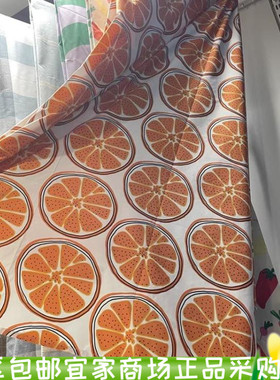 宜家托浮利 桌布 图案/灰白 橙色145x240 厘米餐桌布桌垫国内代购