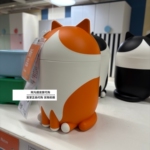 宜家格雷希莫 附盖储物件，猫造型橙色/白色儿童收纳限量国内代购