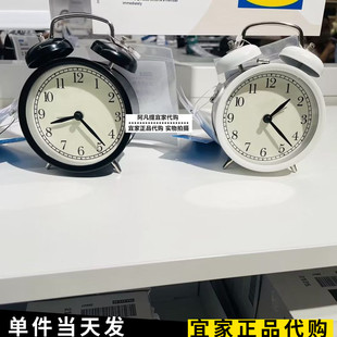 宜家德卡闹钟创意静音钟表客厅简约桌面床头座钟台钟时钟国内代购