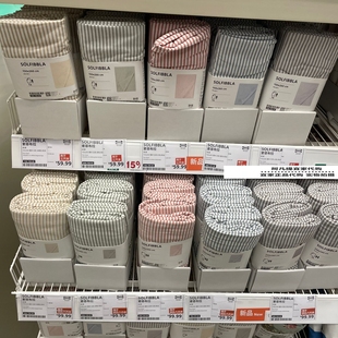 宜家索菲布拉 被套和枕套全棉条纹床品被罩床单床垫罩国内代购