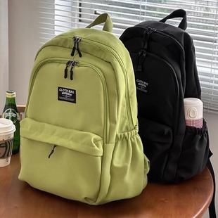 新品 简约日韩电脑背包书包森系校园帆布双肩包男女 特惠原创设计款