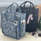 原创自制有型加厚学宝妈学生便当餐盒托特涤纶休闲简约手拎提包女