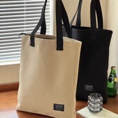 原创设计加高款 加厚帆布简约文艺学生通勤托特大容量手提单肩包袋