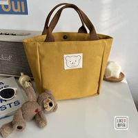 Желтая сумка, с медвежатами