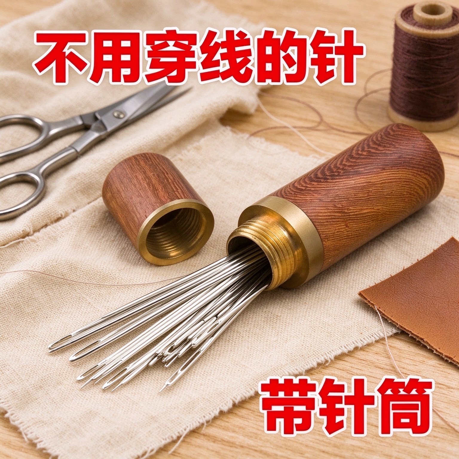 免穿针家用老人专用穿衣针缝衣盲人针免认手缝被子衣服缝纫针手工
