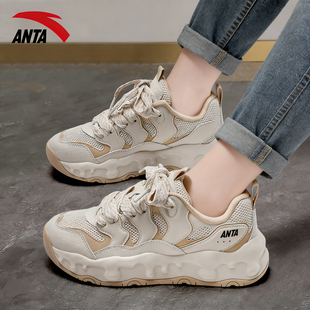 安踏女鞋运动鞋2026新款爆款巨好看老爹鞋厚底增高鞋子复古休闲鞋