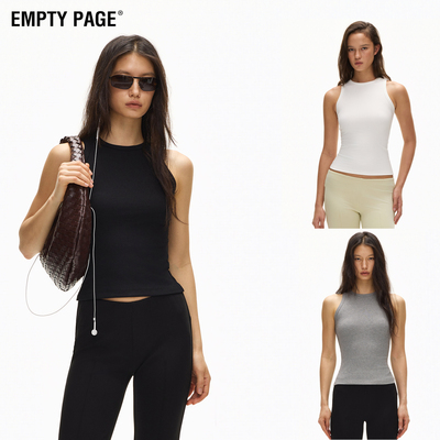 EMPTYPAGE蕾丝露背显瘦背心