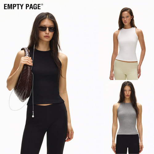 EMPTYPAGE蕾丝露背显瘦背心