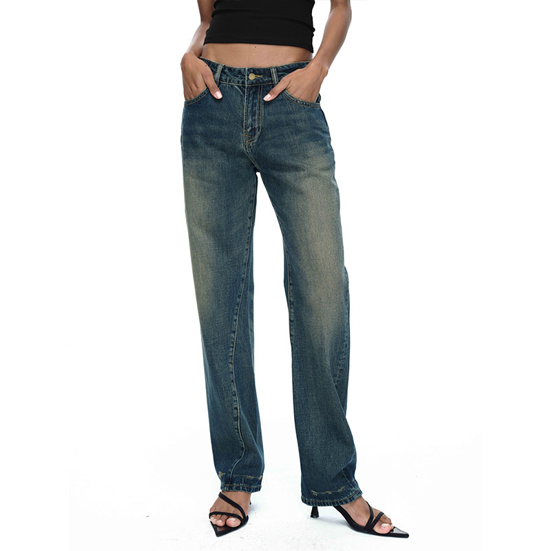 EMPTYPAGE直筒牛仔裤