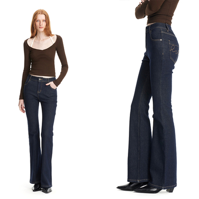 修身微喇牛仔裤显瘦百搭神裤