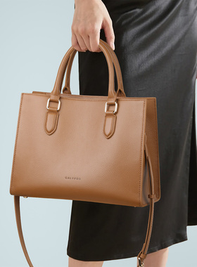 头层牛皮包包女款大容量2025新款通勤手提托特包高级感单肩斜挎包