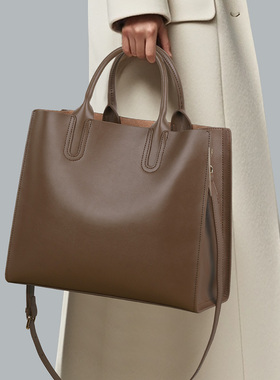真皮女包大容量高级感手提包大包上班通勤软皮包包单肩斜挎托特包