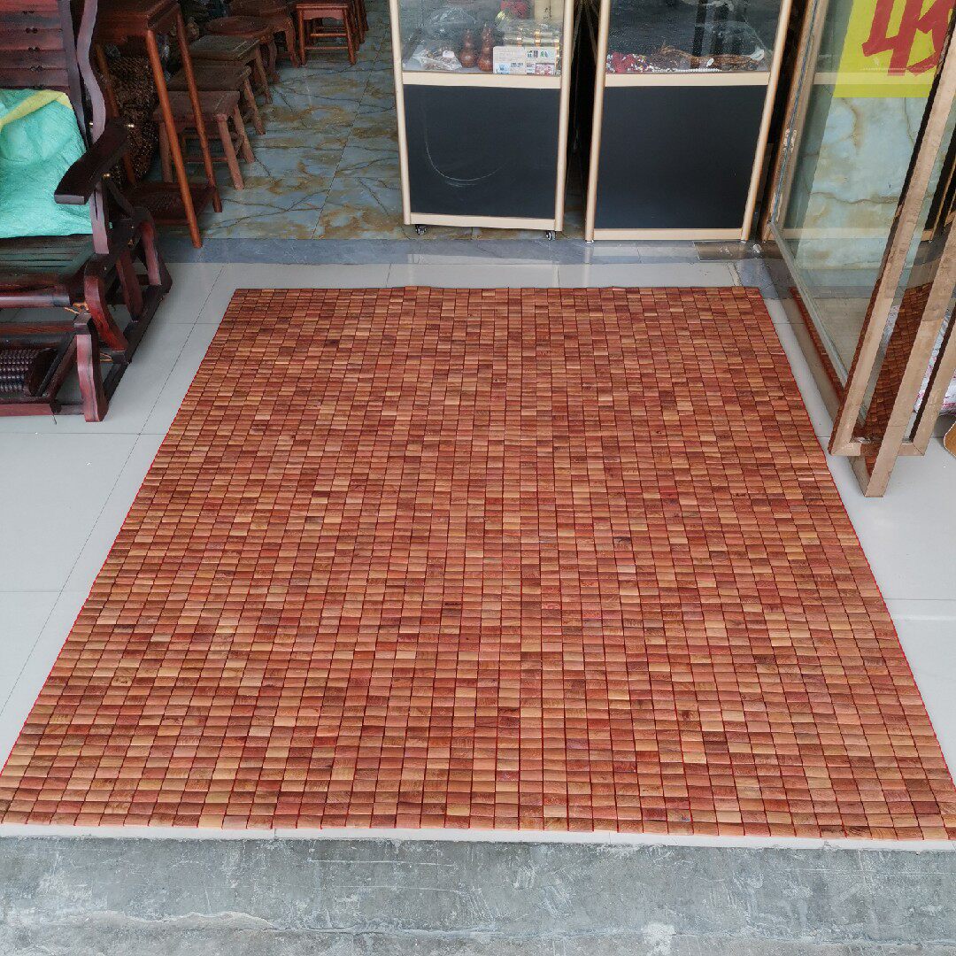 东庭红木缅甸花梨1米8凉席麻将席子竹片席15床上用品原木无蜡清香