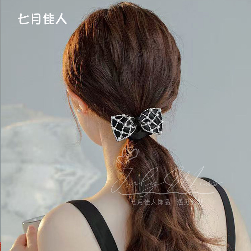轻奢气质~新款高级感满钻蝴蝶结发圈珍珠头绳丸子头大肠圈皮筋女,饰品/流行首饰/时尚饰品新,发饰,淘宝优惠券,粉丝福利购,淘宝优惠卷