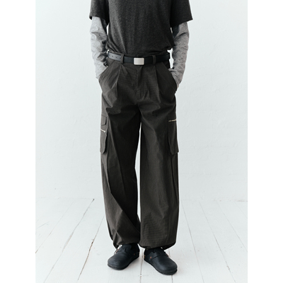 GRAINMUSTARD 「Striped Cargo Pants」 条纹休闲贴袋束脚工装裤
