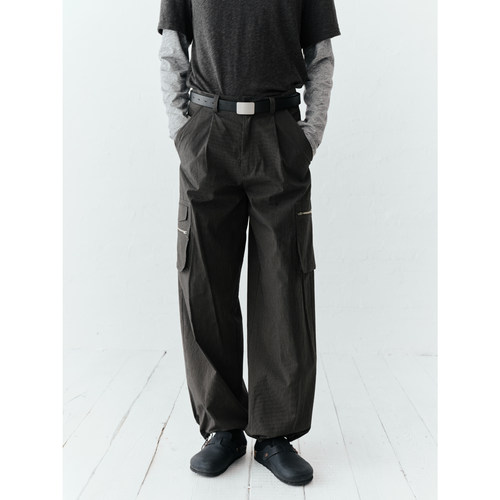 GRAINMUSTARD 「Striped Cargo Pants」 条纹休闲贴袋束脚工装裤