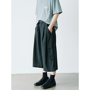 GRAINMUSTARD 「3D Pocket Shorts」 立体袋打褶休闲七分裤