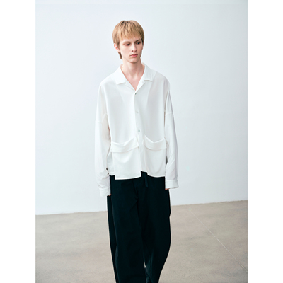GRAINMUSTARD 「Floating Pocket Shirt」 飘袋翻领休闲落肩衬衫