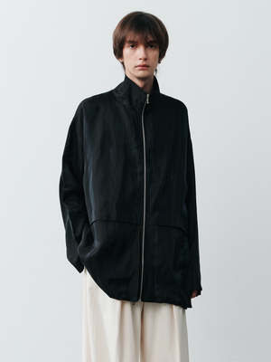 GrainMustard印花高领拉链外套