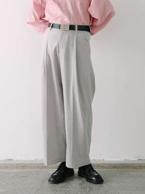 GRAINMUSTARD浅灰色阔腿长裤