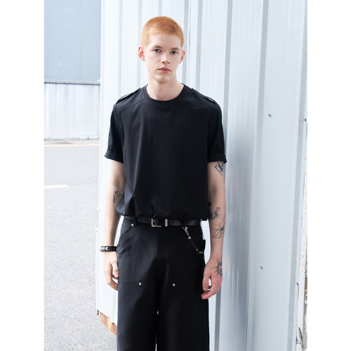 GRAINMUSTARD 「Shoulder Tab T-Shirt」 80s长绒棉索罗娜混纺T恤